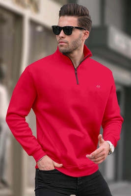 Trends Twist Full Sleeve Solid Men Sweatshirt