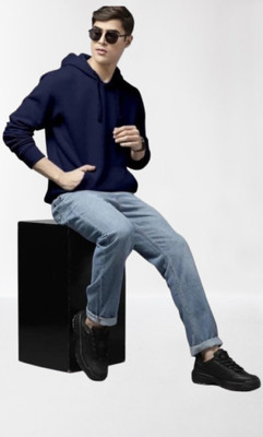 etsun Full Sleeve Solid Men Sweatshirt