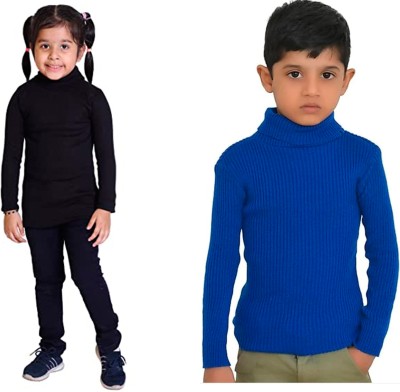 Rzlecort Full Sleeve Solid Boys & Girls Sweatshirt