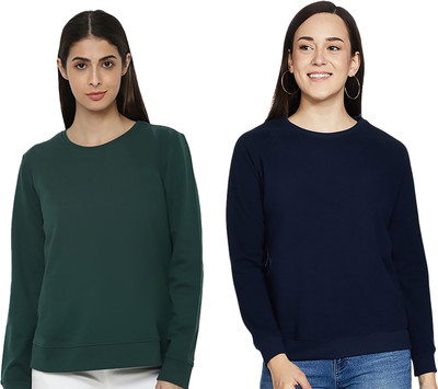 R Heaven Fashions Full Sleeve Solid Women Sweatshirt