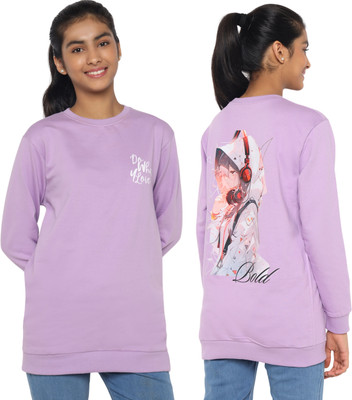 TotzTouch Full Sleeve Graphic Print Girls Sweatshirt