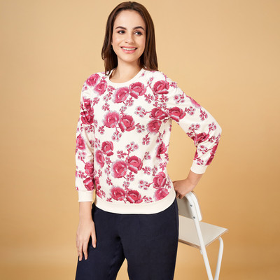 Honey By Pantaloons Full Sleeve Printed Women Sweatshirt