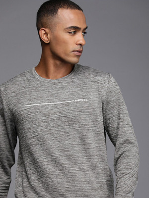 HRX by Hrithik Roshan Full Sleeve Self Design Men Sweatshirt
