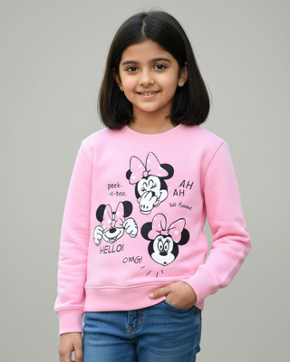 DISNEY BY MISS & CHIEF Full Sleeve Printed Girls Sweatshirt