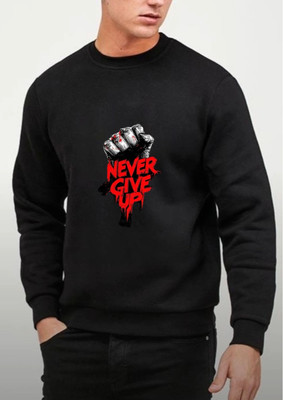 ONNEXO Full Sleeve Printed, Graphic Print, Self Design, Geometric Print Men Sweatshirt