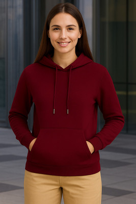 Beminds Full Sleeve Solid Women Sweatshirt