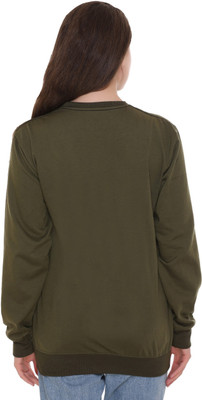 HouseOfCommon Full Sleeve Solid Women Sweatshirt