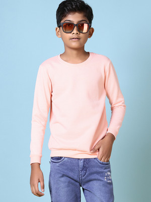 V-MART Full Sleeve Solid Boys Sweatshirt