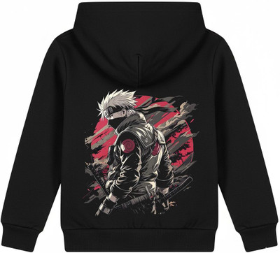 ORANGEMOON Full Sleeve Self Design, Printed, Graphic Print Boys Sweatshirt