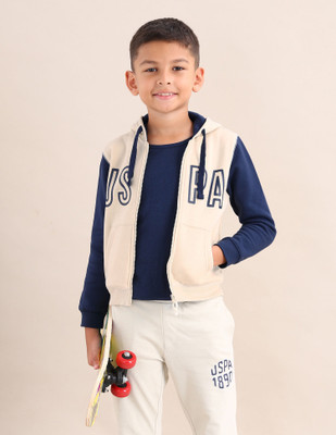 U.S. POLO ASSN. Full Sleeve Color Block Baby Boys Sweatshirt