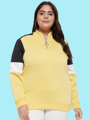 Austivo Full Sleeve Color Block Women Sweatshirt