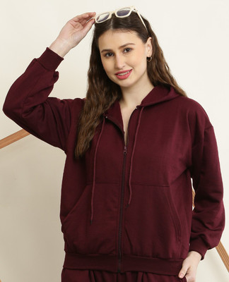 UNIVERSAL ACCESSE Full Sleeve Solid Women Sweatshirt