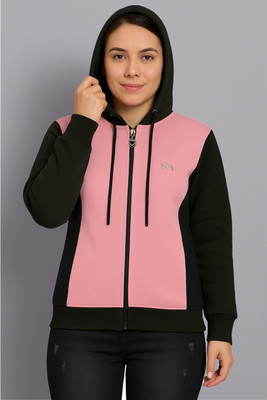 Revlup Full Sleeve Color Block Women Sweatshirt