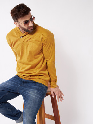 Gritstones Full Sleeve Solid Men Sweatshirt