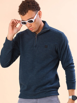 V-MART Full Sleeve Solid Men Sweatshirt