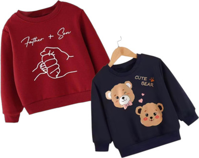 TWOLOVER Full Sleeve Printed Baby Boys & Baby Girls Sweatshirt