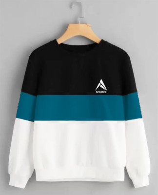 Kroptee Full Sleeve Color Block Men Sweatshirt