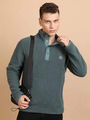 HIGHLANDER Full Sleeve Self Design Men Sweatshirt