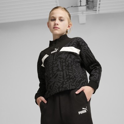 PUMA Full Sleeve Color Block Girls Sweatshirt