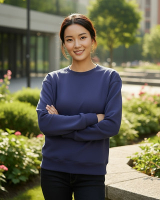 flyind Full Sleeve Solid Women Sweatshirt