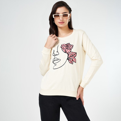 Honey By Pantaloons Full Sleeve Printed Women Sweatshirt