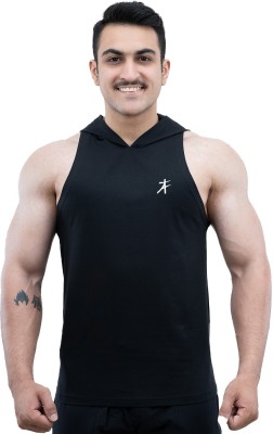 Athflex Sleeveless Solid Men Sweatshirt