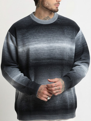 BRSK Full Sleeve Self Design Men Sweatshirt