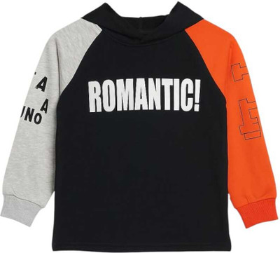 Pink Paradise Full Sleeve Color Block, Printed Boys Sweatshirt