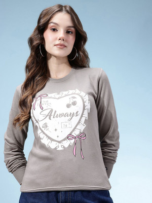 Glitchez Full Sleeve Printed Women Sweatshirt