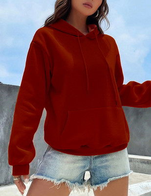 PERFETTE WOLLO Full Sleeve Solid Women Sweatshirt