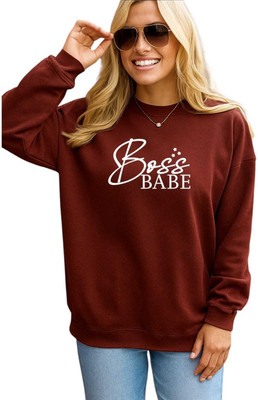 HouseOfCommon Full Sleeve Solid Women Sweatshirt