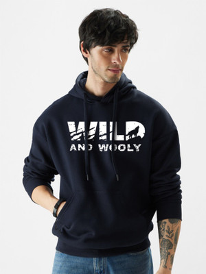 CZC Full Sleeve Graphic Print, Solid Men Sweatshirt
