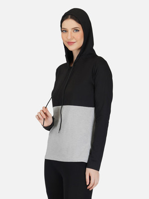 BASE 41 Full Sleeve Color Block Women Sweatshirt