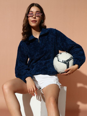 THE DRY STATE Full Sleeve Color Block Women Sweatshirt