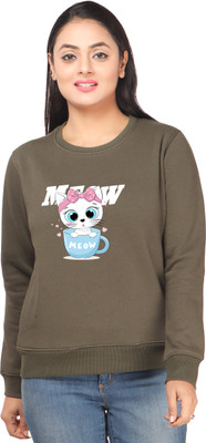 HA Classic Full Sleeve Graphic Print Women Sweatshirt