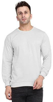 INKKR Full Sleeve Solid Men Sweatshirt