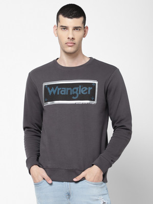 Wrangler Full Sleeve Solid Men Sweatshirt