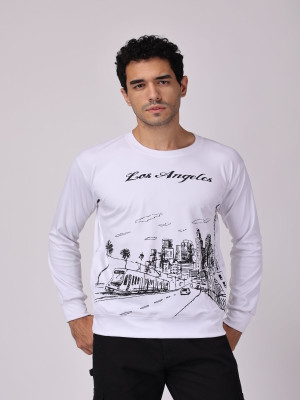 Yellow Tree Full Sleeve Printed Men Sweatshirt