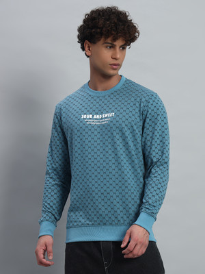 profy Full Sleeve Self Design Men Sweatshirt