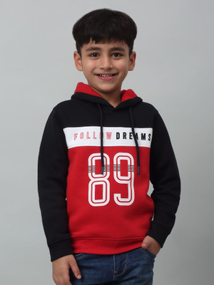CANTABIL Full Sleeve Color Block Boys Sweatshirt