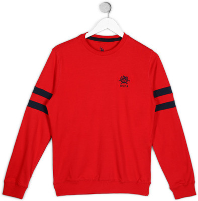 U.S. POLO ASSN. Full Sleeve Color Block Baby Boys Sweatshirt