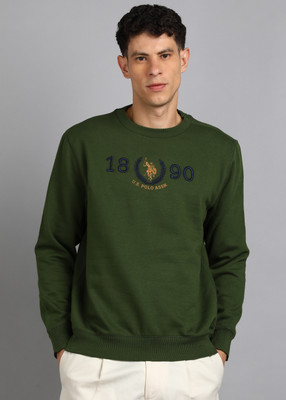 U.S. POLO ASSN. Full Sleeve Embroidered Men Sweatshirt