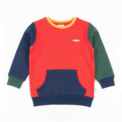 JusCubs Full Sleeve Color Block Boys Sweatshirt