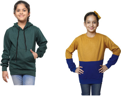 KAYU Full Sleeve Solid Girls Sweatshirt