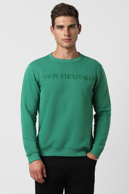 VAN HEUSEN Full Sleeve Solid, Printed Men Sweatshirt