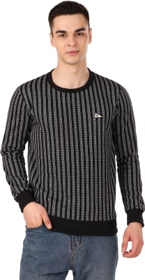 HILFIRE REGION Checkered Men Round Neck Black T-Shirt