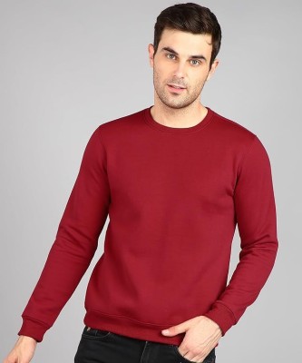 Timyka Full Sleeve Solid Men Sweatshirt