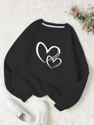 AKs fashion Full Sleeve Solid, Printed Women Sweatshirt