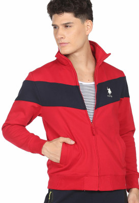 U.S. POLO ASSN. Full Sleeve Color Block Men Sweatshirt