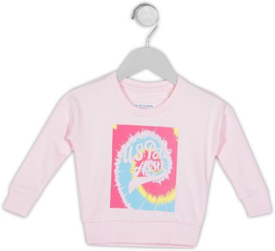 U.S. POLO ASSN. Full Sleeve Printed Baby Girls Sweatshirt